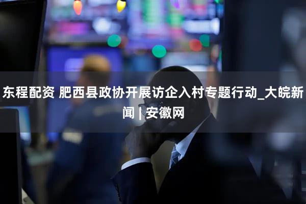 东程配资 肥西县政协开展访企入村专题行动_大皖新闻 | 安徽网