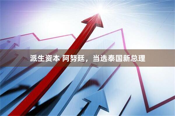 派生资本 阿努廷，当选泰国新总理